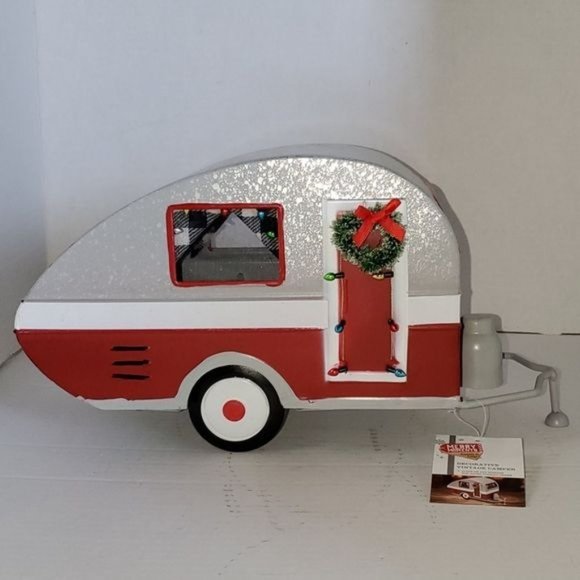 Camper Country Trailer Mini Decor Christmas Holiday TEAR DROP - Picture 7 of 7